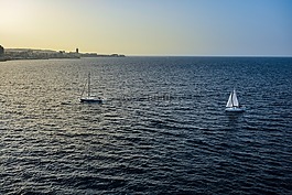 地中海,海,船