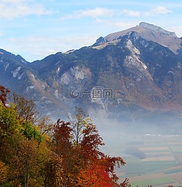 景觀,侵擾杜 chablais,瑞士