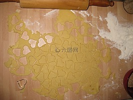 烤,心,面團(tuán)