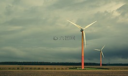 風車,可再生能源,景觀