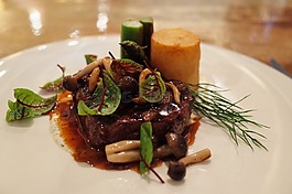 菜,牛排,食品