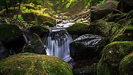 瀑布,水域,河