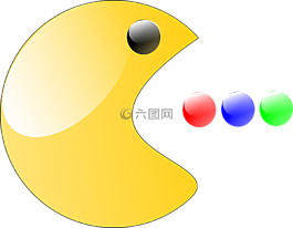 pac man,游戲,笑臉