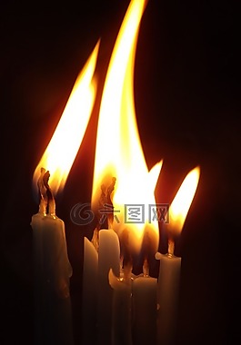 蜡烛,埋葬,夜