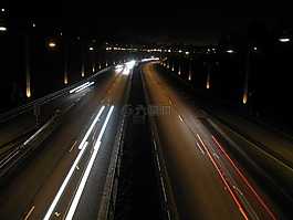 晚灯,路,汽车