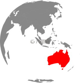 澳大利亞,地圖,大陸