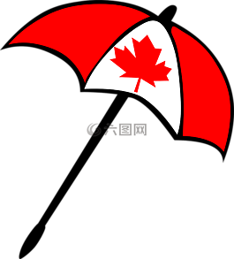 傘,加拿大,楓葉