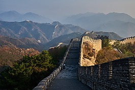 山,日落,景觀