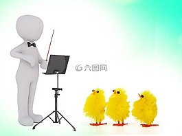 導體,小雞,有趣的小雞