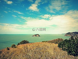 島,海岸線,海