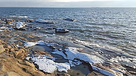 海,冬天,冰