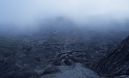 薄霧,自然,火山