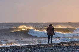 海,水域,海灘