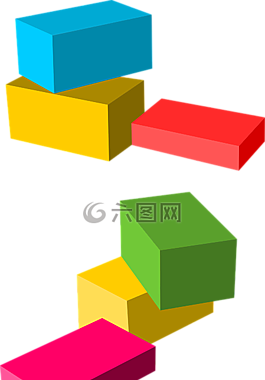 盒,建設(shè),立方體