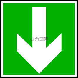 箭頭,向下,方向