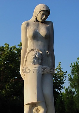 母親,雕像,公園