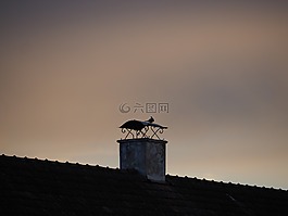 煙,屋頂,煙囪