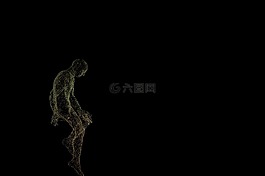 雕塑,照明,男人