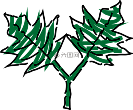 两片叶子图片_两片叶子素材_两片叶子模板免费下载-六图网