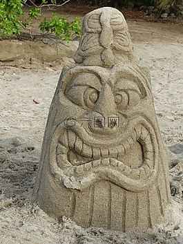 沙,數字,海灘