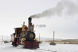 蒸汽機(jī)車,雪,冬天