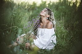 性質,可愛的,草