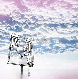 廣告牌,天空,跡象