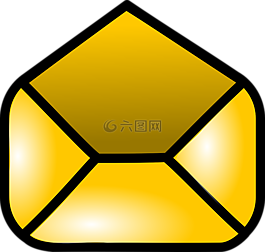 信封,黃金,開放