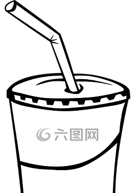 杯,蓋子,稻草