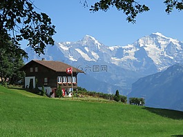 高山,山,全景