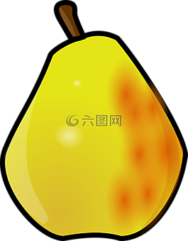 梨,黃色,水果