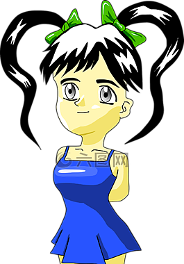 女孩,年輕,藍(lán)色