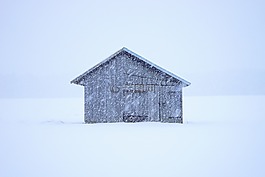 棚屋,暴風雪,雪花