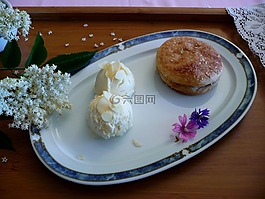 冰激淋,甜點,食品