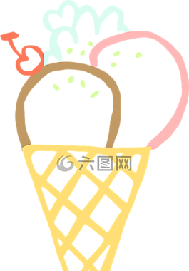 蛋卷冰淇淋,甜點,錐