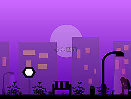 城市,孤獨,夜