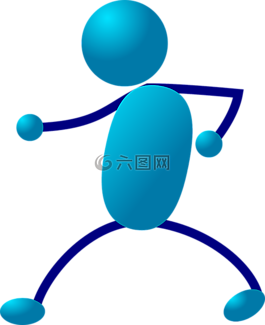 简笔图,火柴人,走