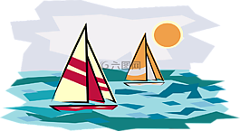 度假,帆船,日落