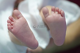 婴儿的脚,新出生,儿童