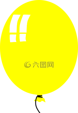 气球,黄色,生日