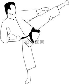 空手道,踢,體育