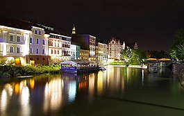 城市,夜,聯(lián)排別墅