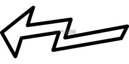 箭頭,左,閃電