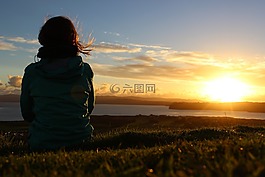 日落,草地,性質(zhì)
