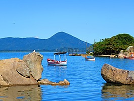小船,mar,海滩