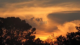 日落,日出,戶外