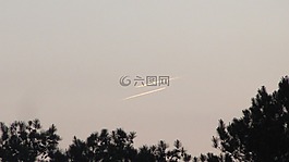 飛機,日落,天空