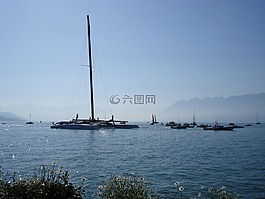 雙體船,小船,日內瓦湖