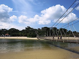 淘沙滩,新加坡,绳桥