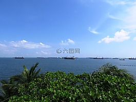 海灘,島,新加坡